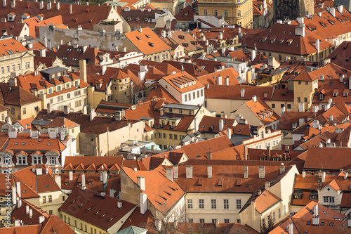 Aerial view of the traditional old town of Prague, Czech Republic