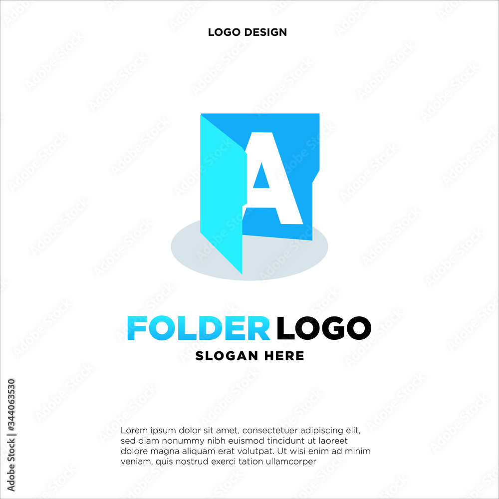 simple and clean illustration logo design initial A chart folder. simple and clean illustration logo design initial A chart folder.