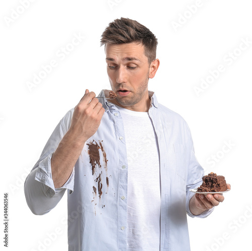 Troubled man in dirty cloth...
