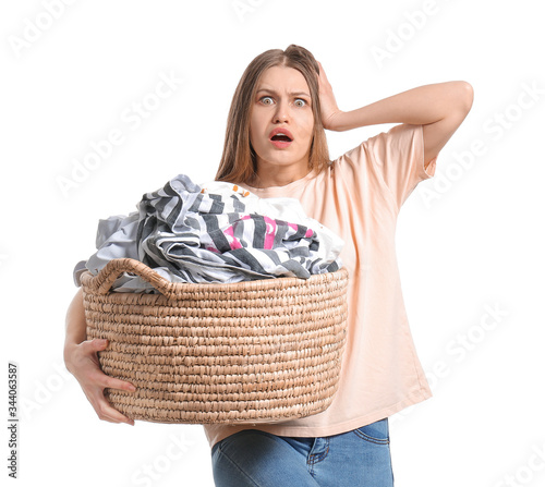 Troubled woman with dirty c...