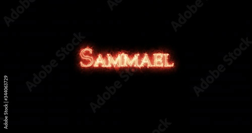 Sammael written with fire. Loop photo