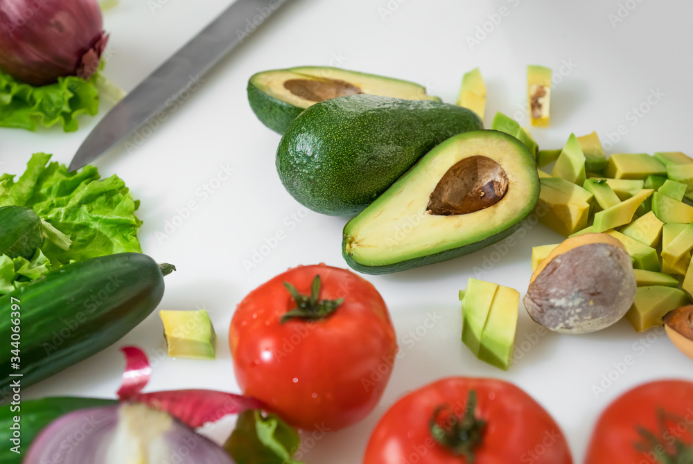 Different vegetables on a white background Different vegetables on a white background