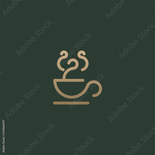 Abstract Coffee logo design vector template