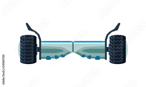 Electric Gyroscooter, Personal Eco Friendly Alternative Gadget Vector Illustration