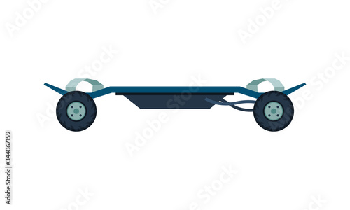 Electric Skateboard, Personal Eco Friendly Alternative City Transport Vector Illustration