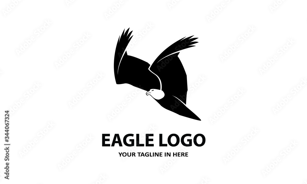 Fototapeta premium silhouette A simple eagle, suitable for business symbols or logos 