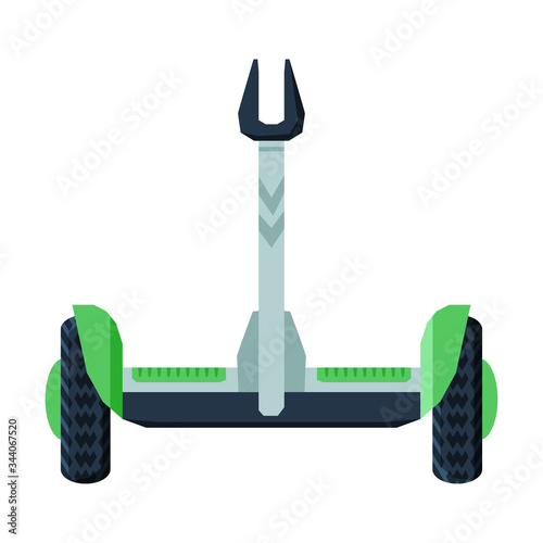 Electric Segway Vehicle, Personal Eco Friendly Alternative Transport Vector Illustration