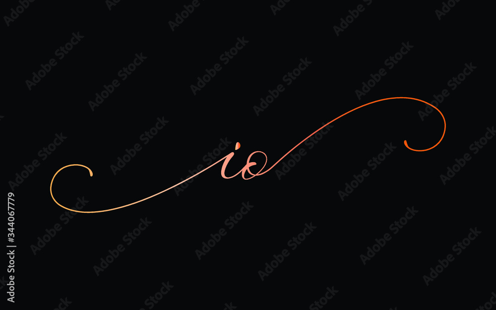 io or i, o Lowercase Cursive Letter Initial Logo Design, Vector Template io or i, o Lowercase Cursive Letter Initial Logo Design, Vector Template