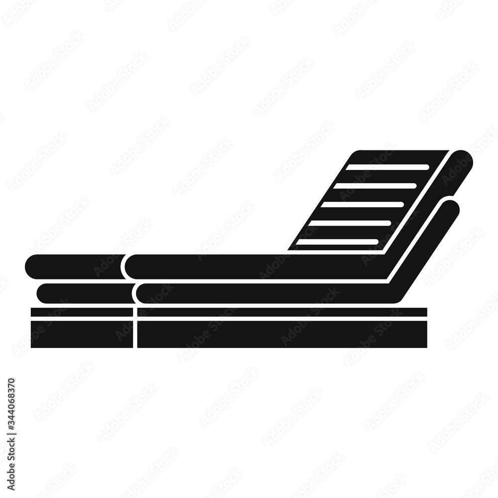 Soft outdoor chair icon. Simple illustration of soft outdoor chair vector icon for web design isolated on white background Soft outdoor chair icon. Simple illustration of soft outdoor chair vector icon for web design isolated on white background