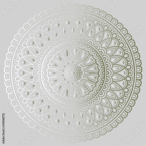 Mandala pattern white gradient good mood