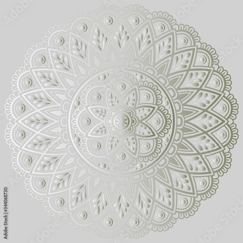 Mandala pattern white gradient good mood
