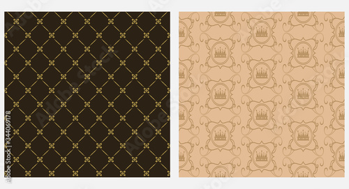 retro seamless pattern, wallpaper texture, vector graphics
