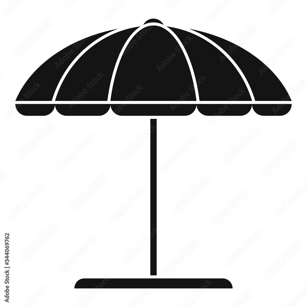 Beach umbrella icon. Simple illustration of beach umbrella vector icon for web design isolated on white background Beach umbrella icon. Simple illustration of beach umbrella vector icon for web design isolated on white background