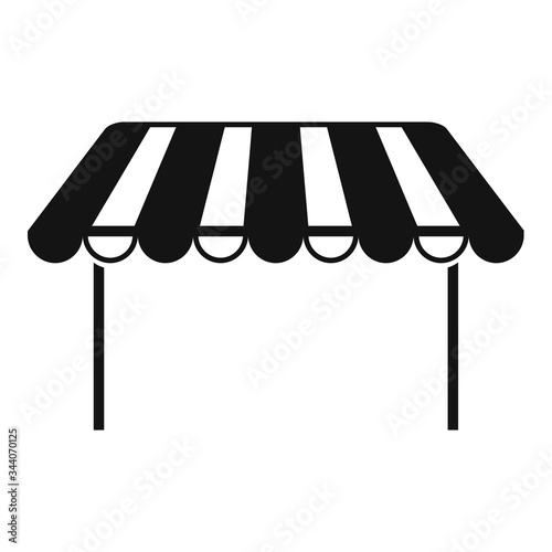 Outdoor parasol icon. Simple illustration of outdoor parasol vector icon for web design isolated on white background