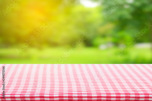 picnic table in the garden