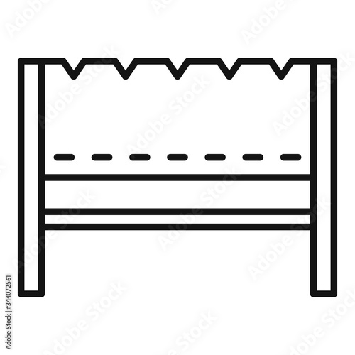 Home brazier icon. Outline home brazier vector icon for web design isolated on white background