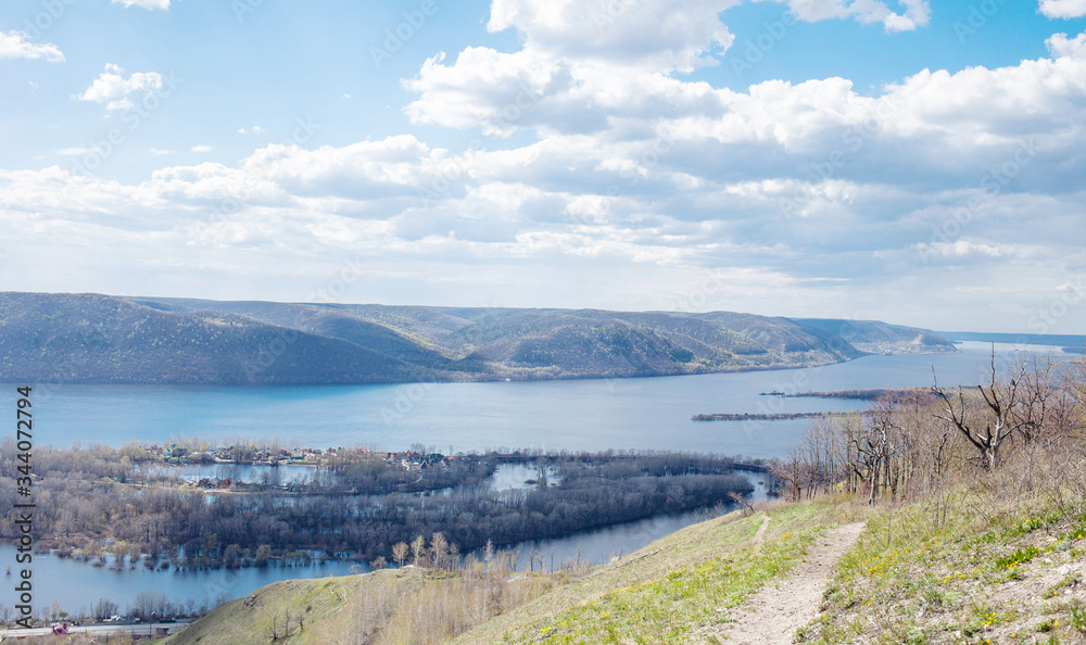 Beautiful view of the forest, river and hills in Samara Luka Beautiful view of the forest, river and hills in Samara Luka