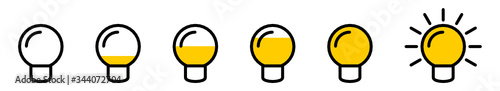 Glühbirne Set, Idee Icon
