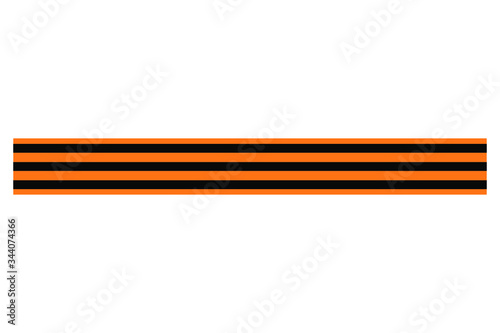 St. George's ribbon vector illustration of an orange and black striped background