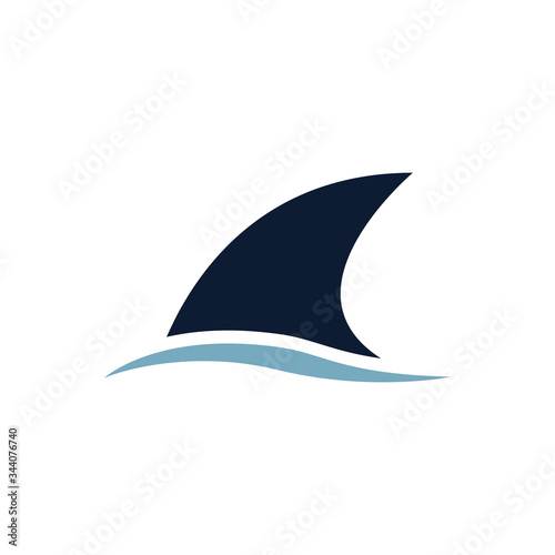 Shark fin symbol vector illustration isolated on white background