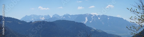 Panorama Kaisergebirge von Norden aus gesehen