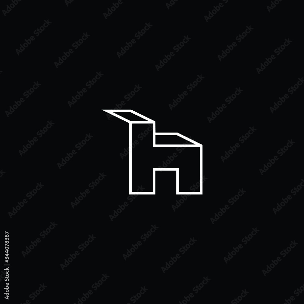 Professional Innovative 3D Initial H logo and HH logo. Letter H Minimal elegant Monogram. Premium Business Artistic Alphabet symbol and sign Professional Innovative 3D Initial H logo and HH logo. Letter H Minimal elegant Monogram. Premium Business Artistic Alphabet symbol and sign
