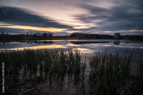 Sunset in the city photo