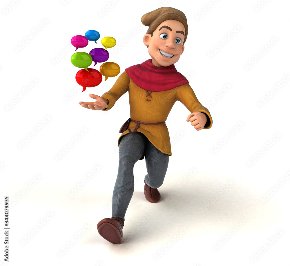 3D Illustration of a medieval historical character 3D Illustration of a medieval historical character