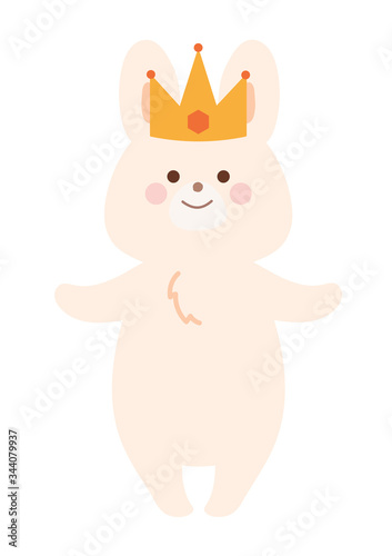 王冠をかぶったうさぎ