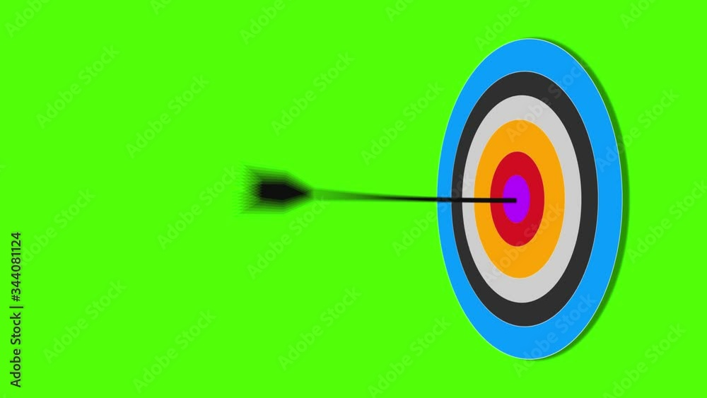 greenscreen, motion of the arrow on hit the target greenscreen, motion of the arrow on hit the target