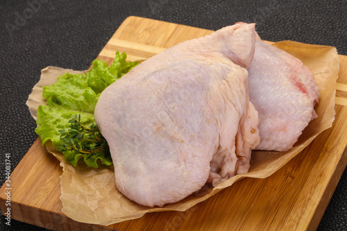 Raw chicken hip