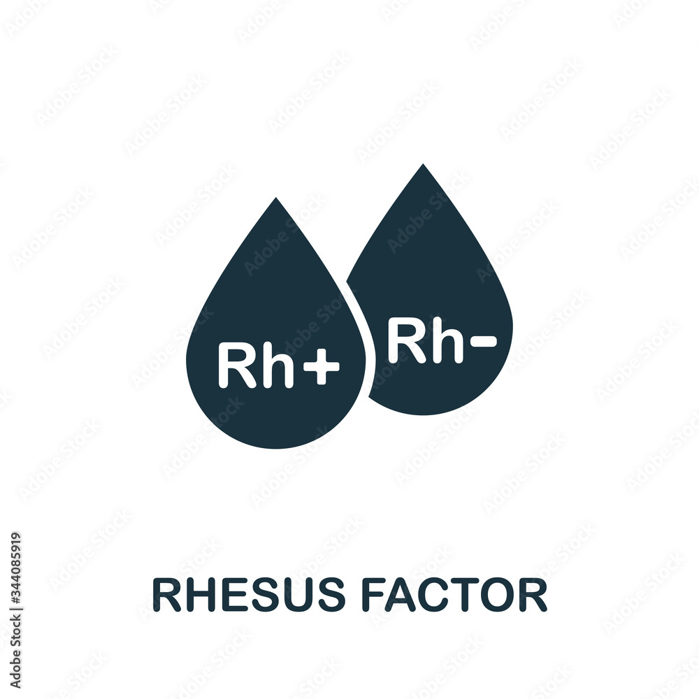 Rhesus Factor icon. Simple illustration from medical equipment