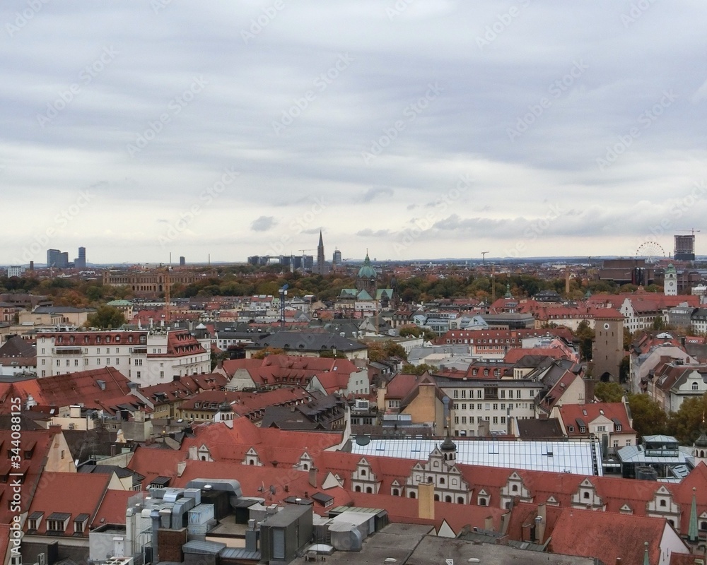 panorama of Munich in Germany