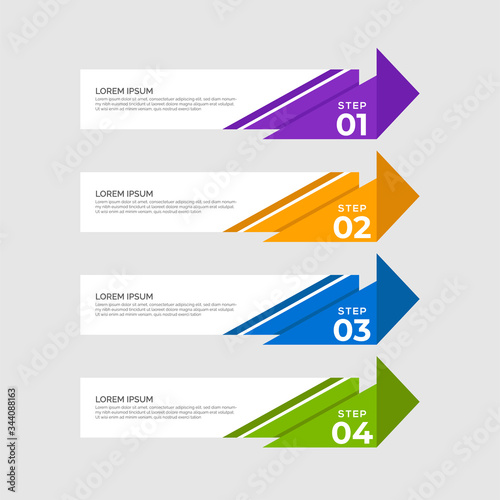 Simple clean number banners template with place for your data. Modern graphic design with 5 steps for diagram, graph, chart, info graphic, website layout, workflow, annual report, web design. EPS 10.