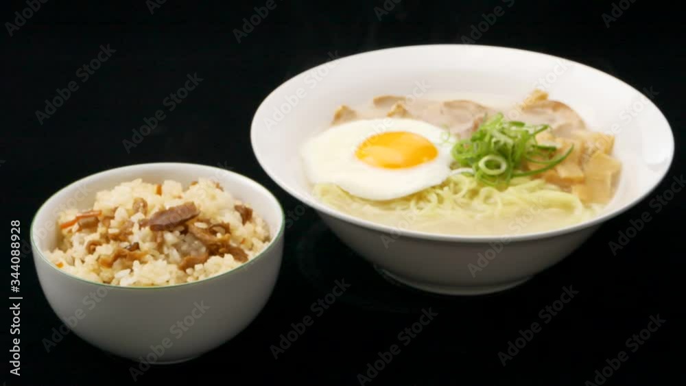 Japanese Ramen, Nagoya's most famous Juukagakiya Ramen and Mixed Rice Japanese Ramen, Nagoya's most famous Juukagakiya Ramen and Mixed Rice