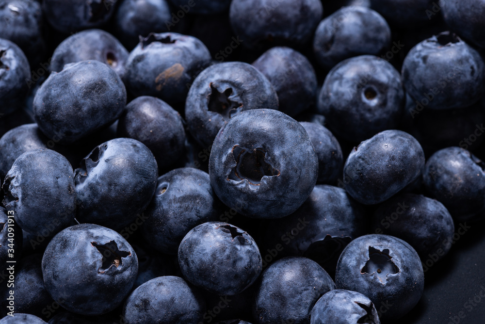 Fresh blueberries textured background, macro Fresh blueberries textured background, macro