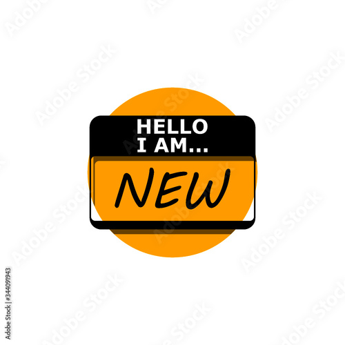 Text sign showing Hello I Am New