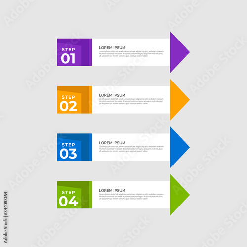 Simple clean number banners template with place for your data. Modern graphic design with 5 steps for diagram, graph, chart, info graphic, website layout, workflow, annual report, web design. EPS 10.