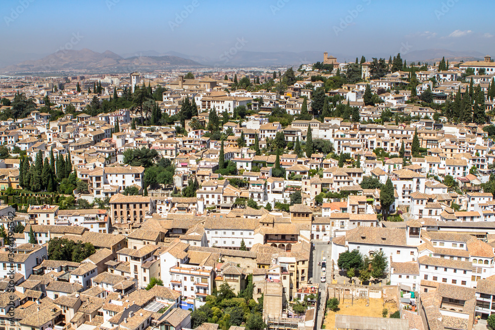 View of the historical city of Granada, Spain