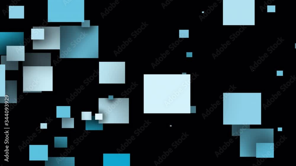 Abstract digital element pattern background.Blue rectangle texture decoration with alpha channel 4K

