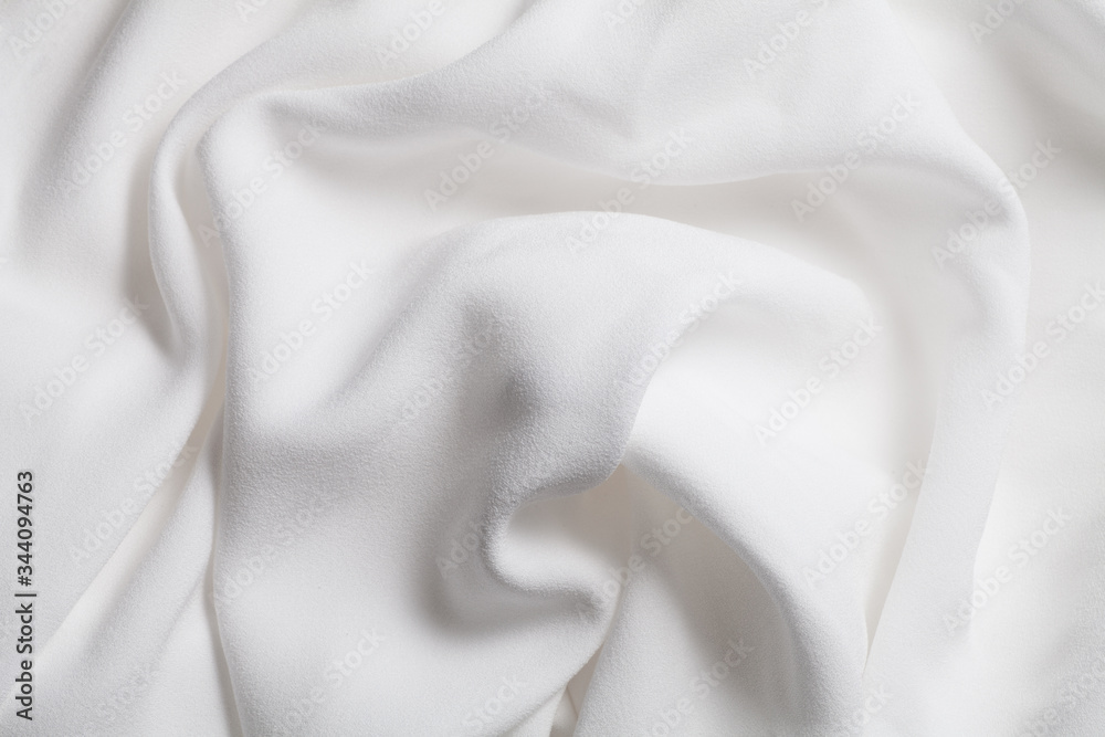 Smooth white silk fabric texture. Abstract background