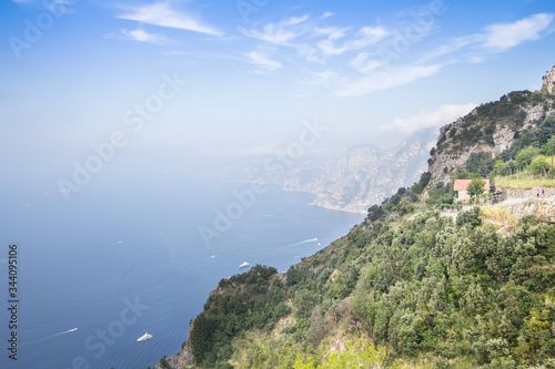 Coastline of Positano city, Amalfi coast, Italy
