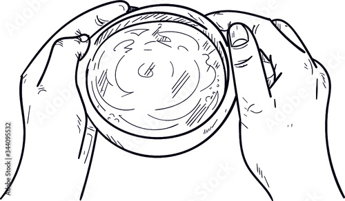 Hand Holding a cup of Chocolate