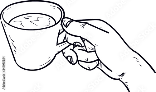 Hand Holding Cup of Coffee