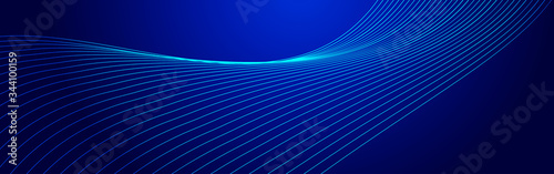 Blue elegant lines, abstract background.