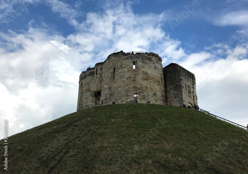 Clifford's Tower with Blue Skies and Clouds