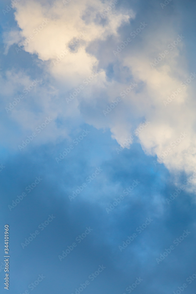 blue sky background with with and grey clouds during day and sunset 
