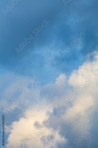 blue sky background with with and grey clouds during day and sunset 