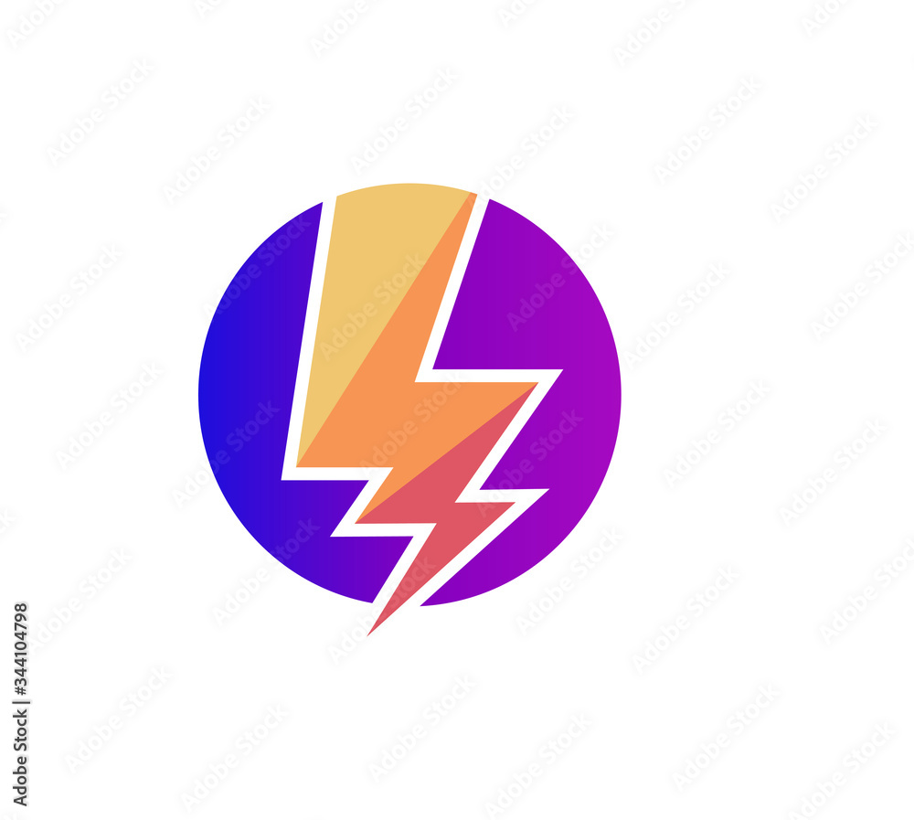 Lightning Shield Logo Vector Icon Design Template