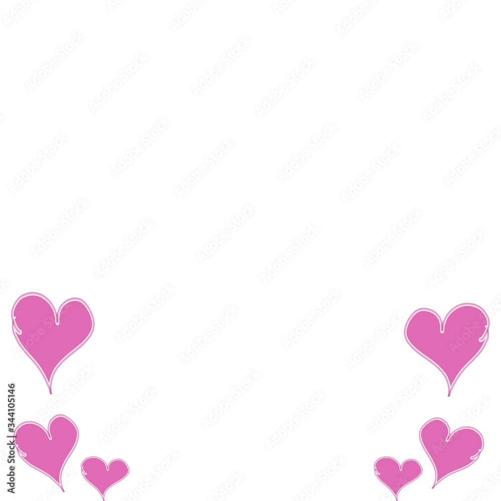 pink heart frame
